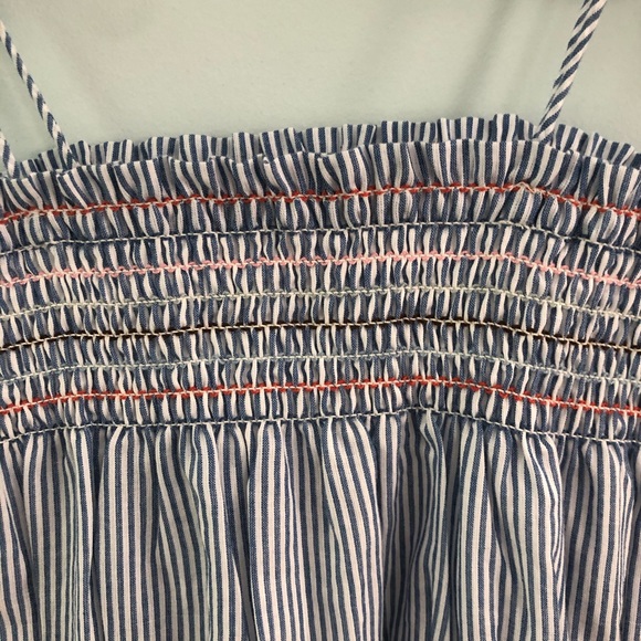 NWT Red Carter Smocked Ayala Blue & White Striped Midi Dress - Picture 7 of 8
